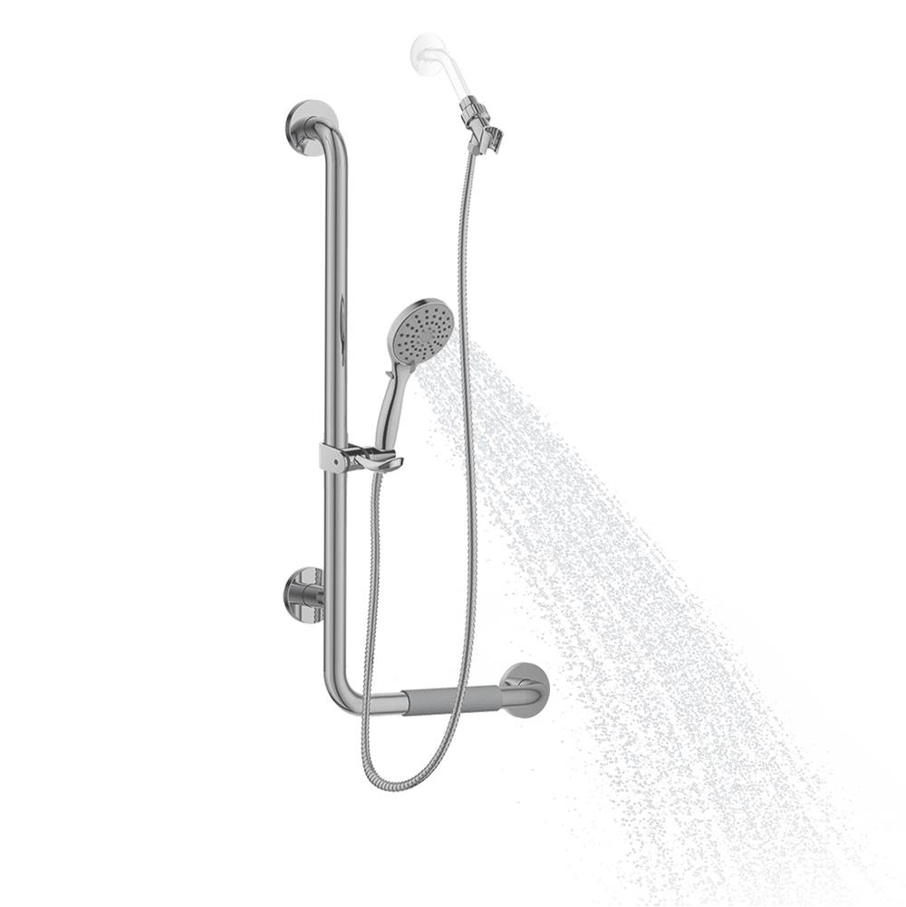 Pulse Shower Spas PULSE ShowerSpas ErgoSlideBar Stainless Steel Brushed - Left
