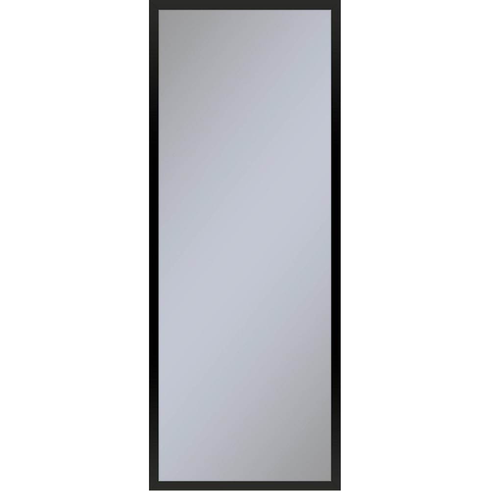 Robern Profiles Framed Cabinet, 16'' x 40'' x 4'', Matte Black, Electrical Outlet, USB Charging Ports, Right Hinge