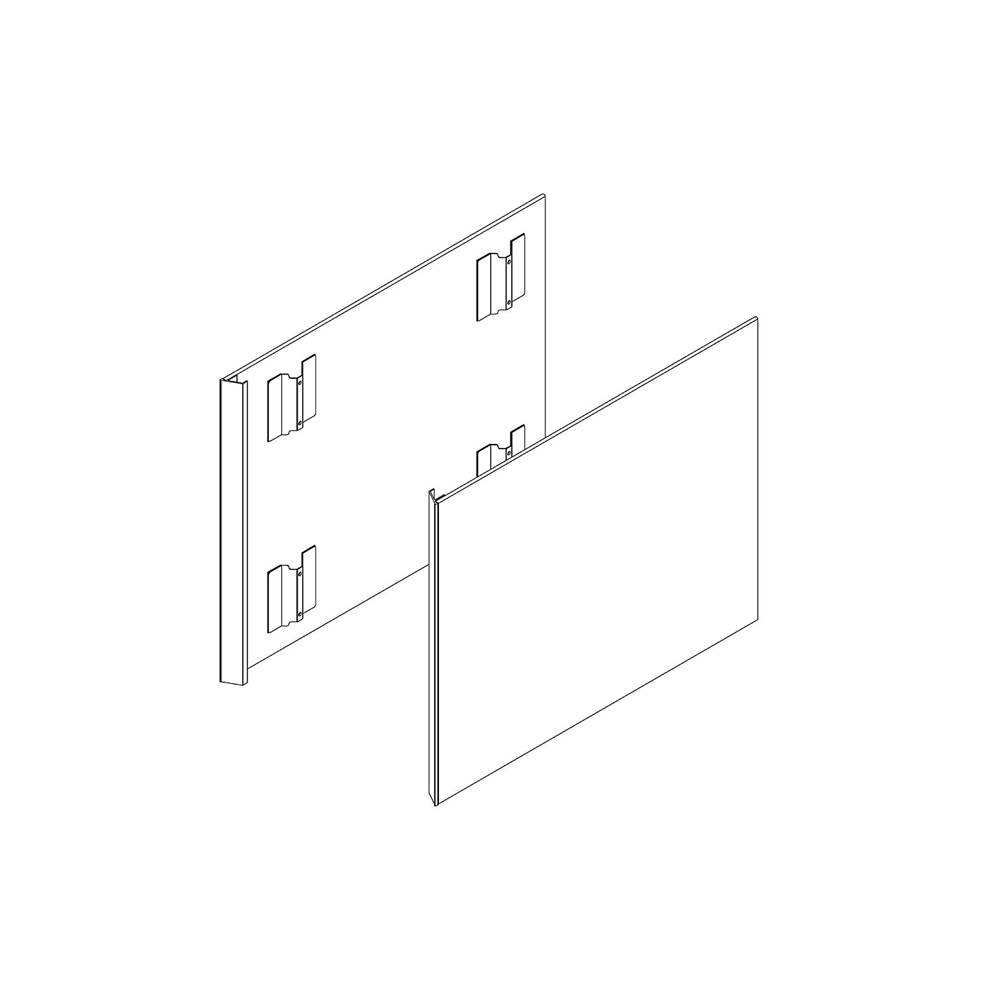Robern Cartesian and Profiles Side Kit, 30'' H x 18'' D, Pair Side Kits, Satin White