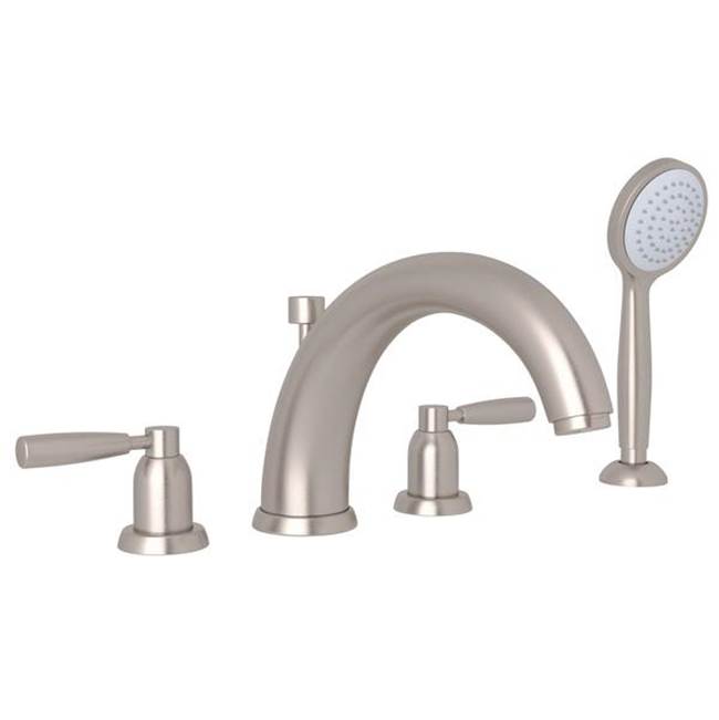 Rohl Holborn™ 4-Hole Deck Mount Tub Filler With U-Spout