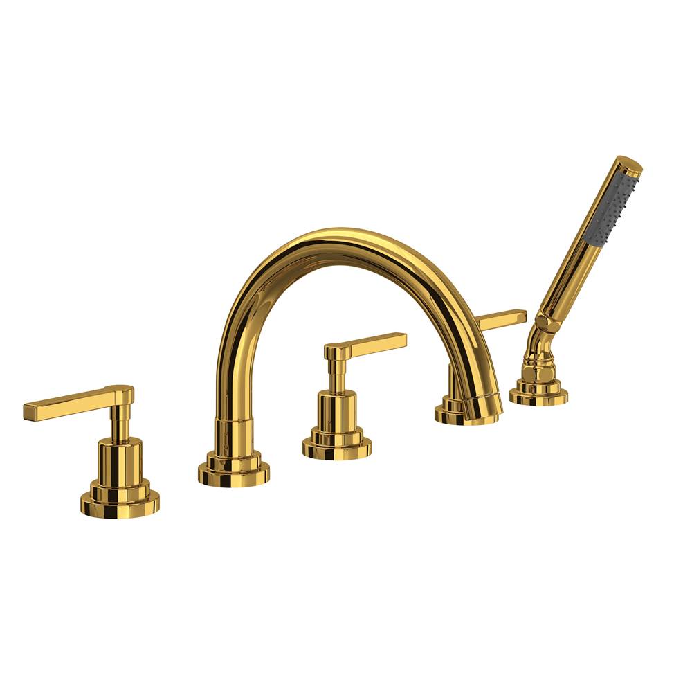 Rohl Lombardia® 5-Hole Deck Mount Tub Filler With C-Spout