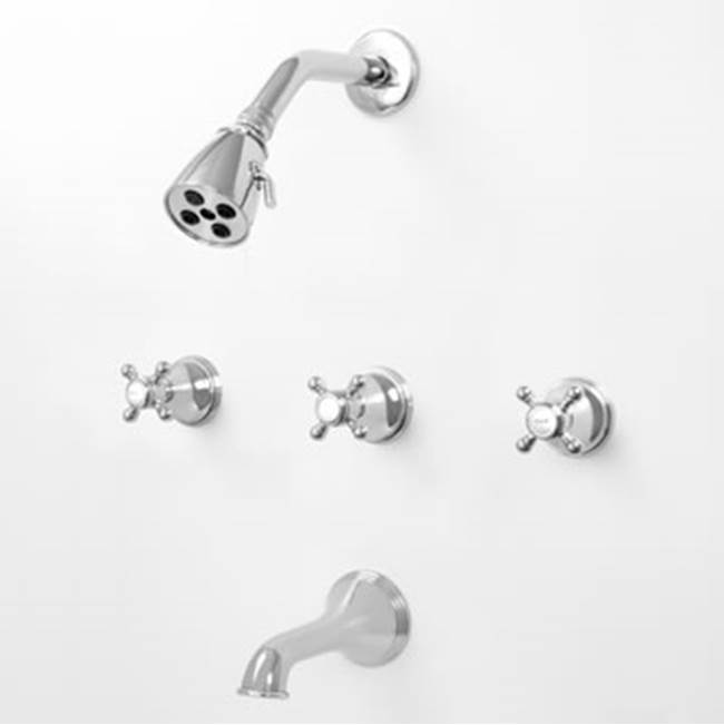 Sigma 3 Valve Tub & Shower Set TRIM (Includes HAF and Wall Tub Spout) PORTSMOUTH POLISHED BRASS PVD .40