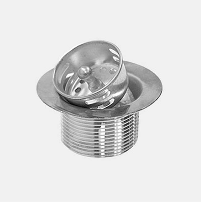 Sigma Midget duo strainer basket, 1-1/2'' NPT, fits 2'' sink openings. Complete with nuts and washers SATIN CHROME .95