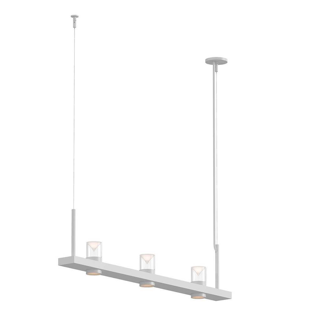 Sonneman 4'' Linear LED Pendant with Clear w/Cone Uplight Trim