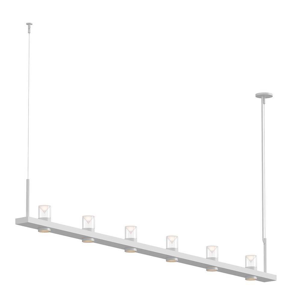 Sonneman 8'' Linear LED Pendant with Clear w/Cone Uplight Trim