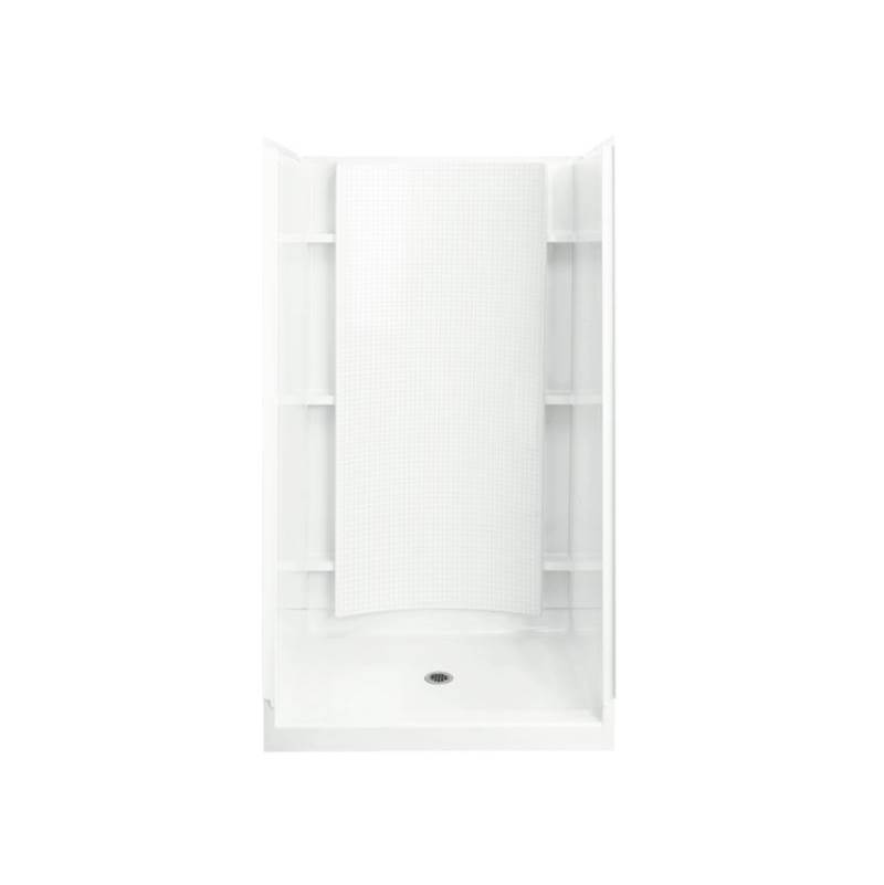 Sterling Plumbing Accord® 42'' x 36'' x 75-3/4'' shower stall with Aging in Place backerboards and center drain