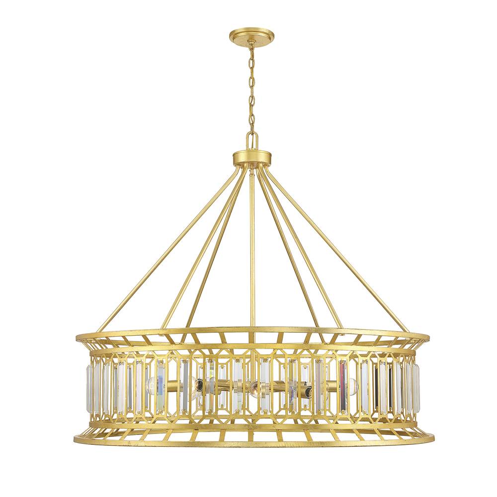 Savoy House Daintree 10-Light Chandelier in True Gold