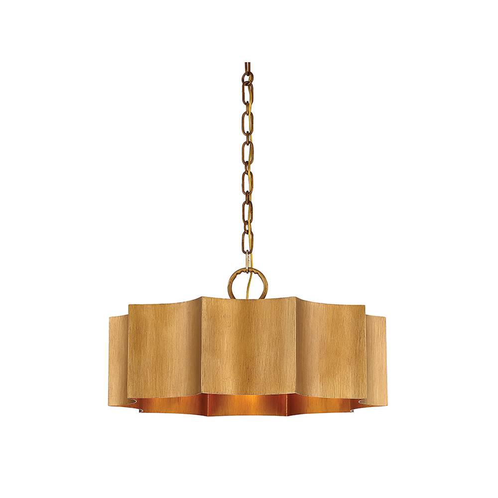 Savoy House Shelby 3-Light Pendant in Gold Patina