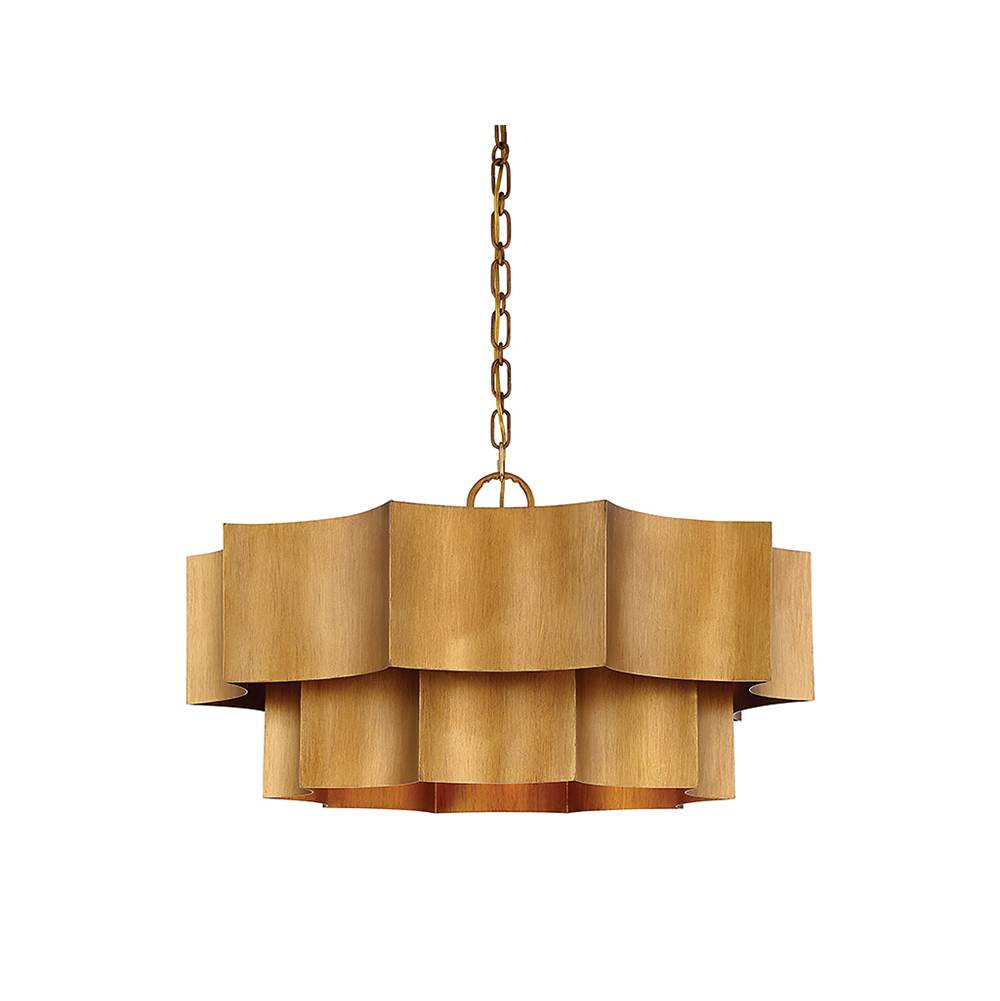 Savoy House Shelby 6-Light Pendant in Gold Patina