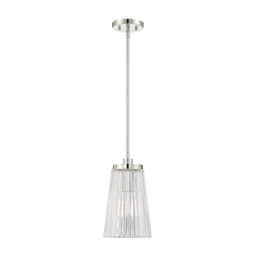 Savoy House Chantilly 1-Light Pendant in Polished Nickel