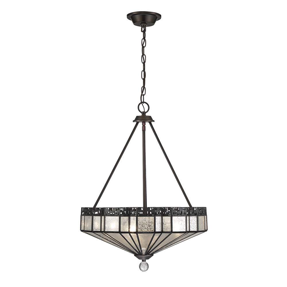 Savoy House Baguette 4-Light Pendant in Oiled Burnished Bronze