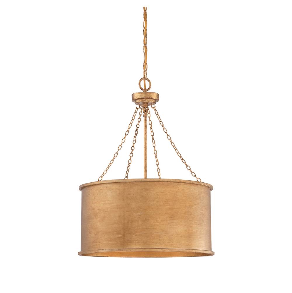 Savoy House Rochester 4-Light Pendant in Gold Patina