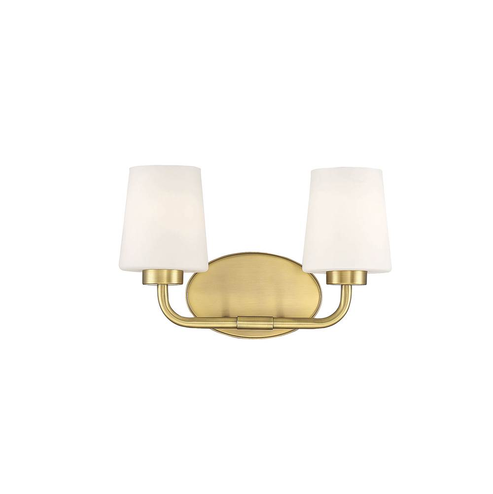 Savoy House Capra 2-Light Bathroom Vanity Light in Warm Brass