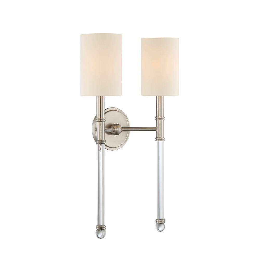 Savoy House Fremont 2-Light Wall Sconce in Satin Nickel