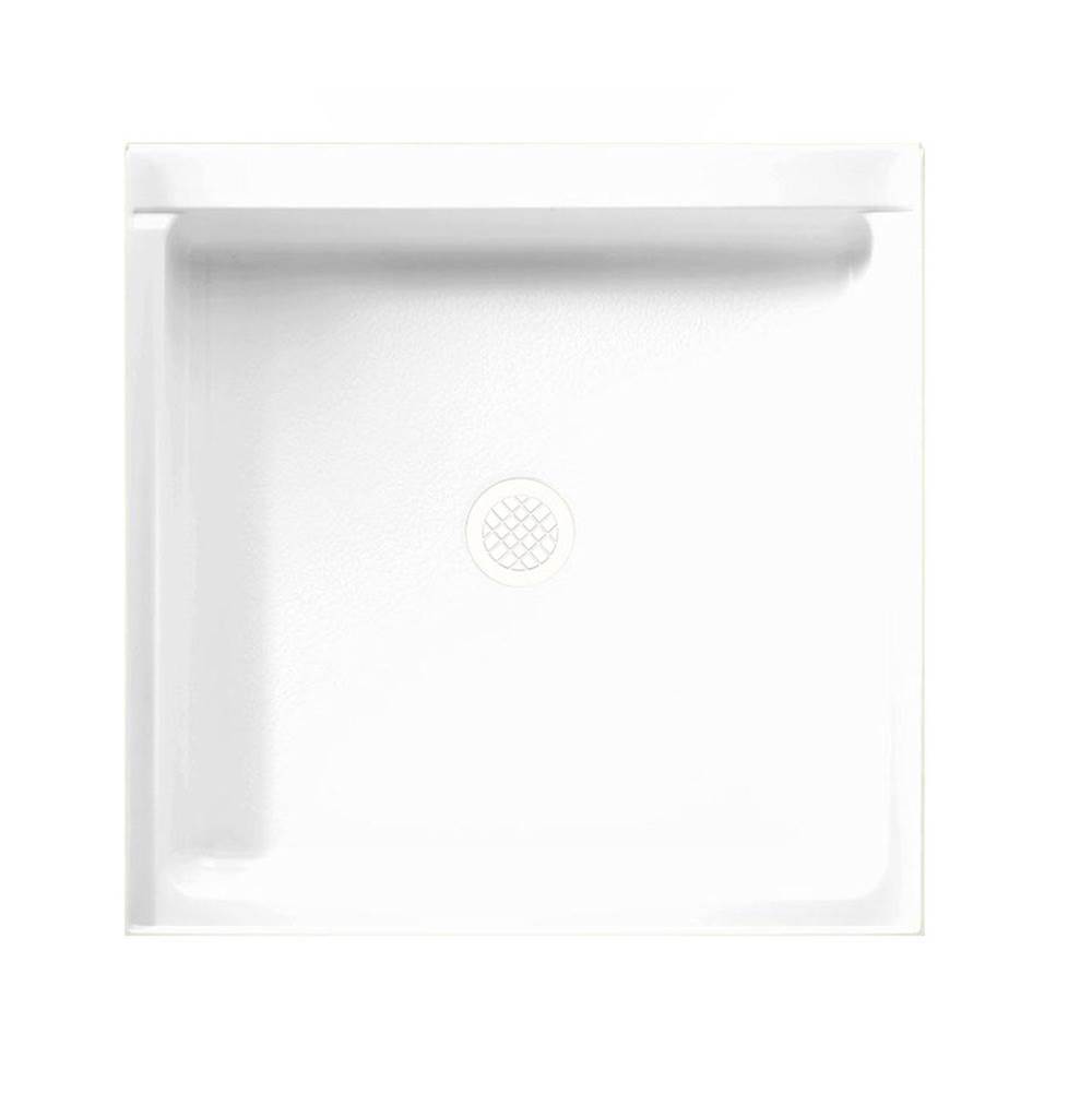 Swan SS-3232 32 x 32 Swanstone Alcove Shower Pan with Center Drain Limestone