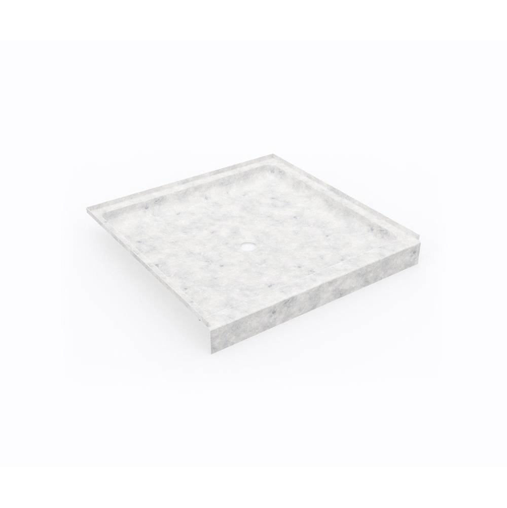 Swan SS-4242 42 x 42 Swanstone® Alcove Shower Pan with Center Drain in Ice