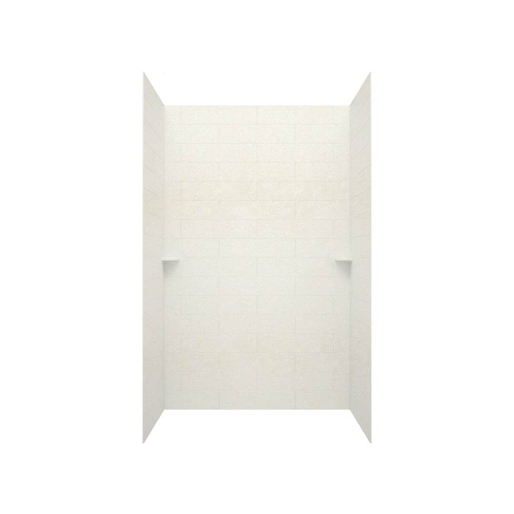 Swan MSMK96-3262 32 x 62 x 96 Swanstone® Modern Subway Tile Glue up Shower Wall Kit in Tahiti White