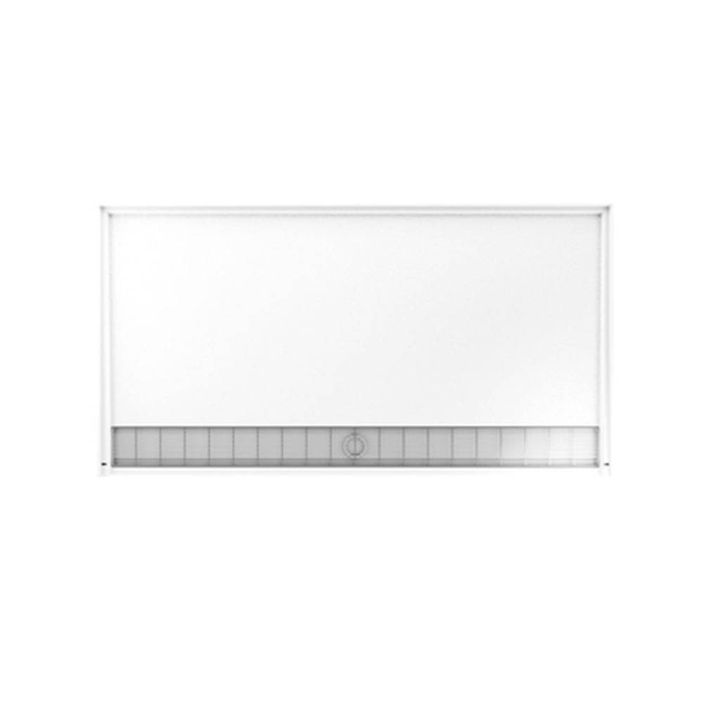 Swan SBF-3462 34 x 62 Performix Alcove Shower Pan with Center Drain Birch