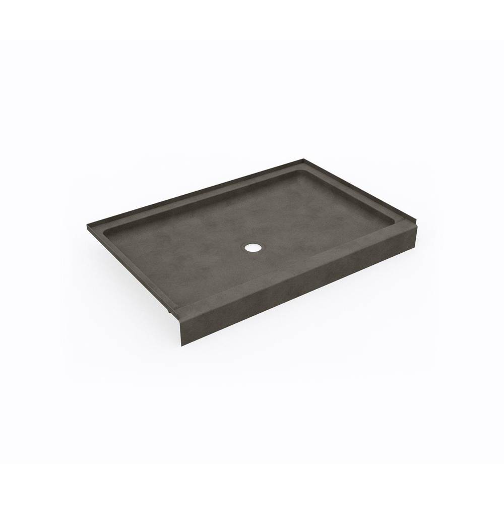 Swan SS-3248 32 x 48 Swanstone® Alcove Shower Pan with Center Drain Charcoal Gray