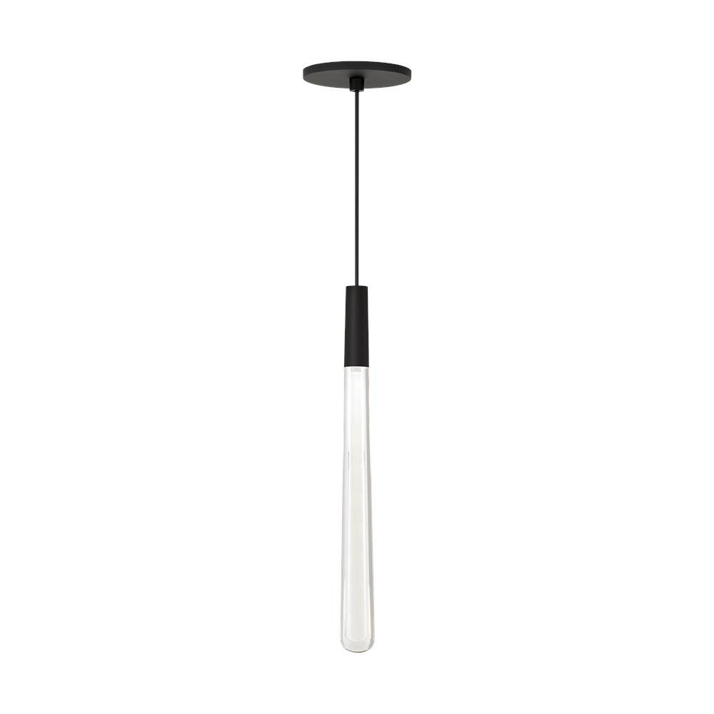 Visual Comfort Modern Collection Sean Lavin Pylon 1-Light Dimmable Led Crystal Light Pendant With Nightshade Black Finish And Crystal Shade