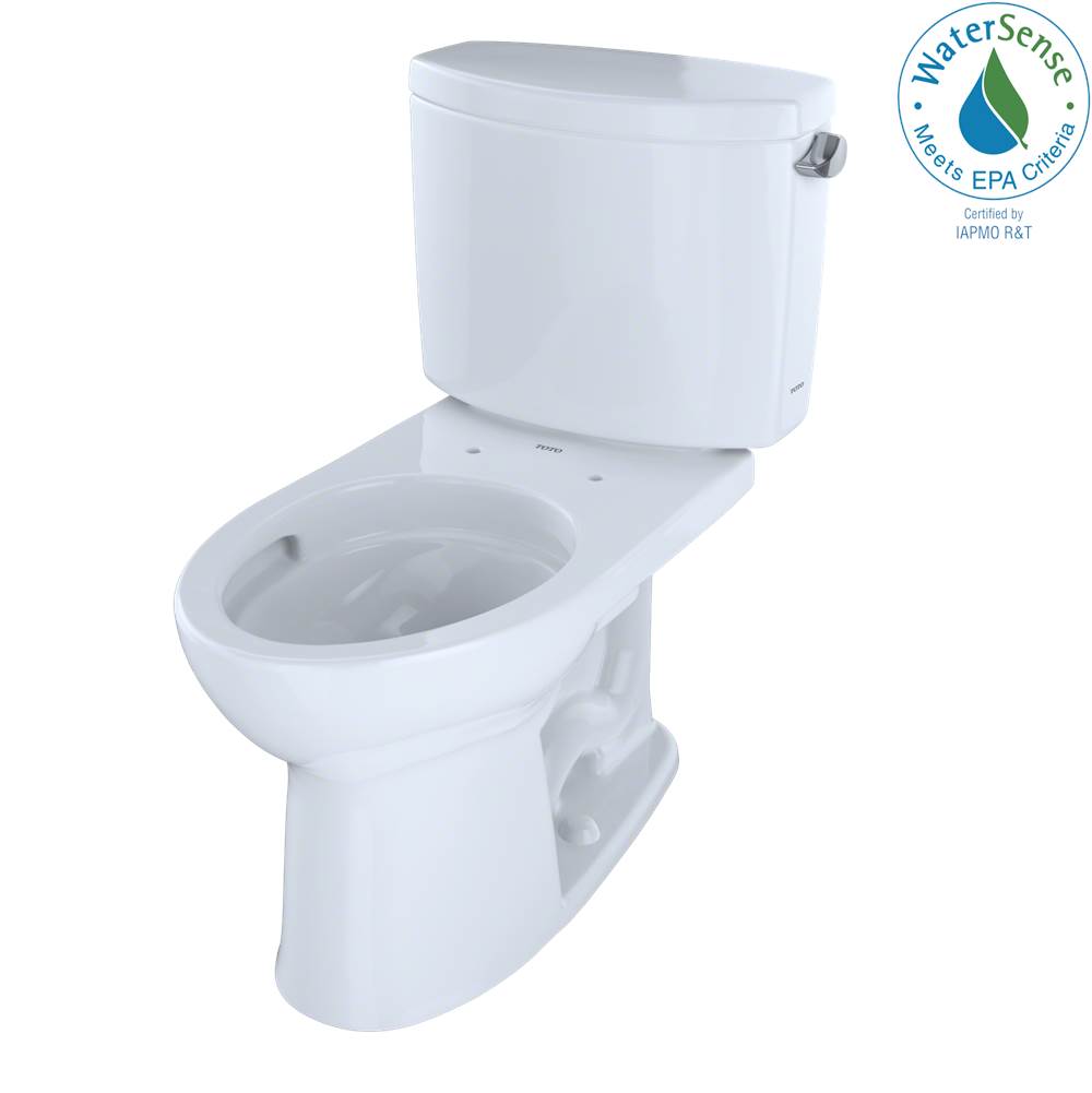 TOTO Toto® Drake® II Two-Piece Elongated 1.28 Gpf Universal Height Toilet With Cefiontect And Right-Hand Trip Lever, Cotton White
