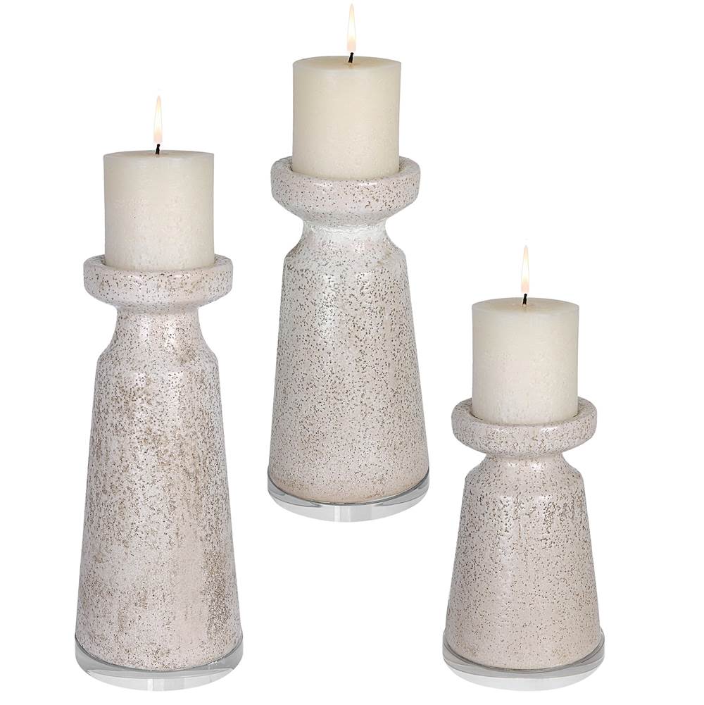Uttermost Uttermost Kyan Ceramic Candleholders, S/3