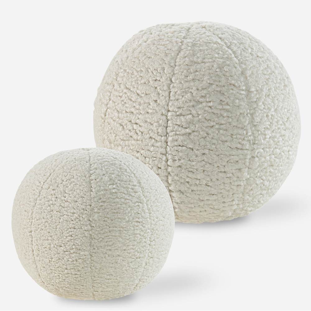 Uttermost Uttermost Capra Ball Sheepskin Pillows, S/2