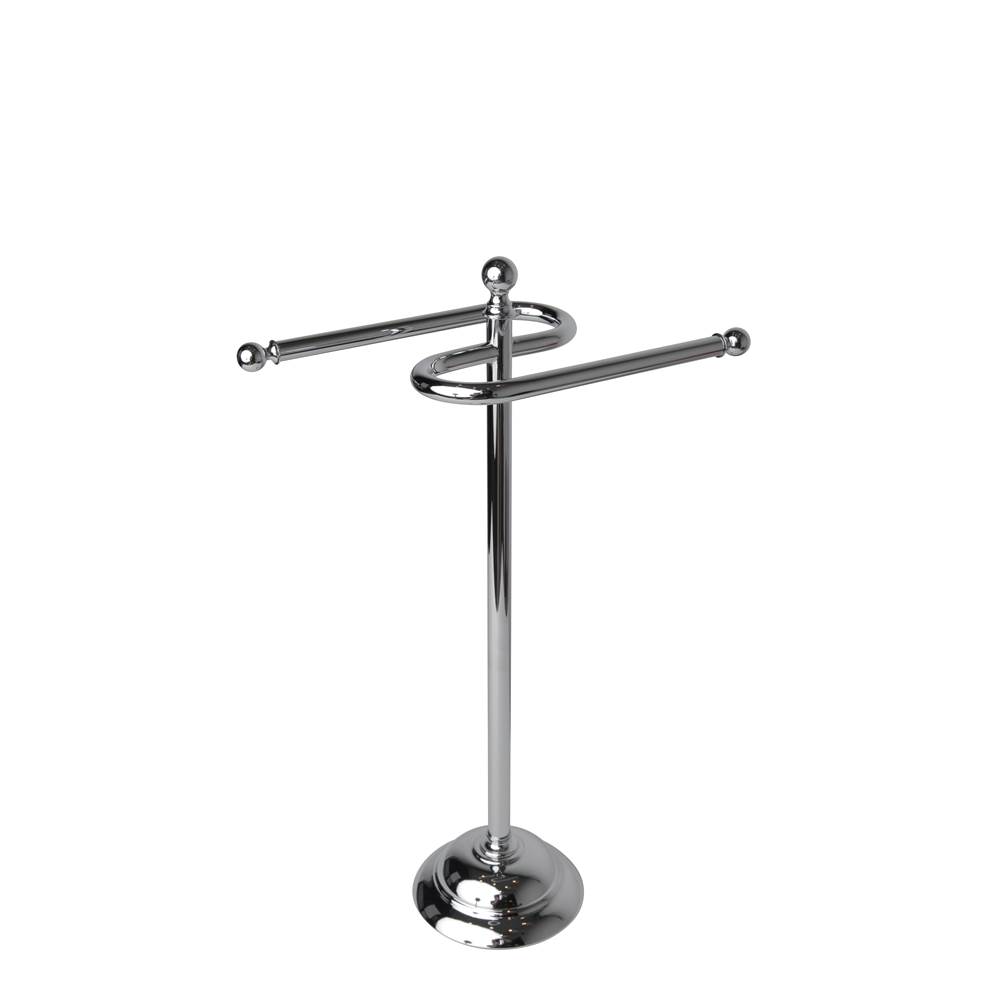 Valsan Essentials Polished Nickel Free Standing Double Guest Towel Holder