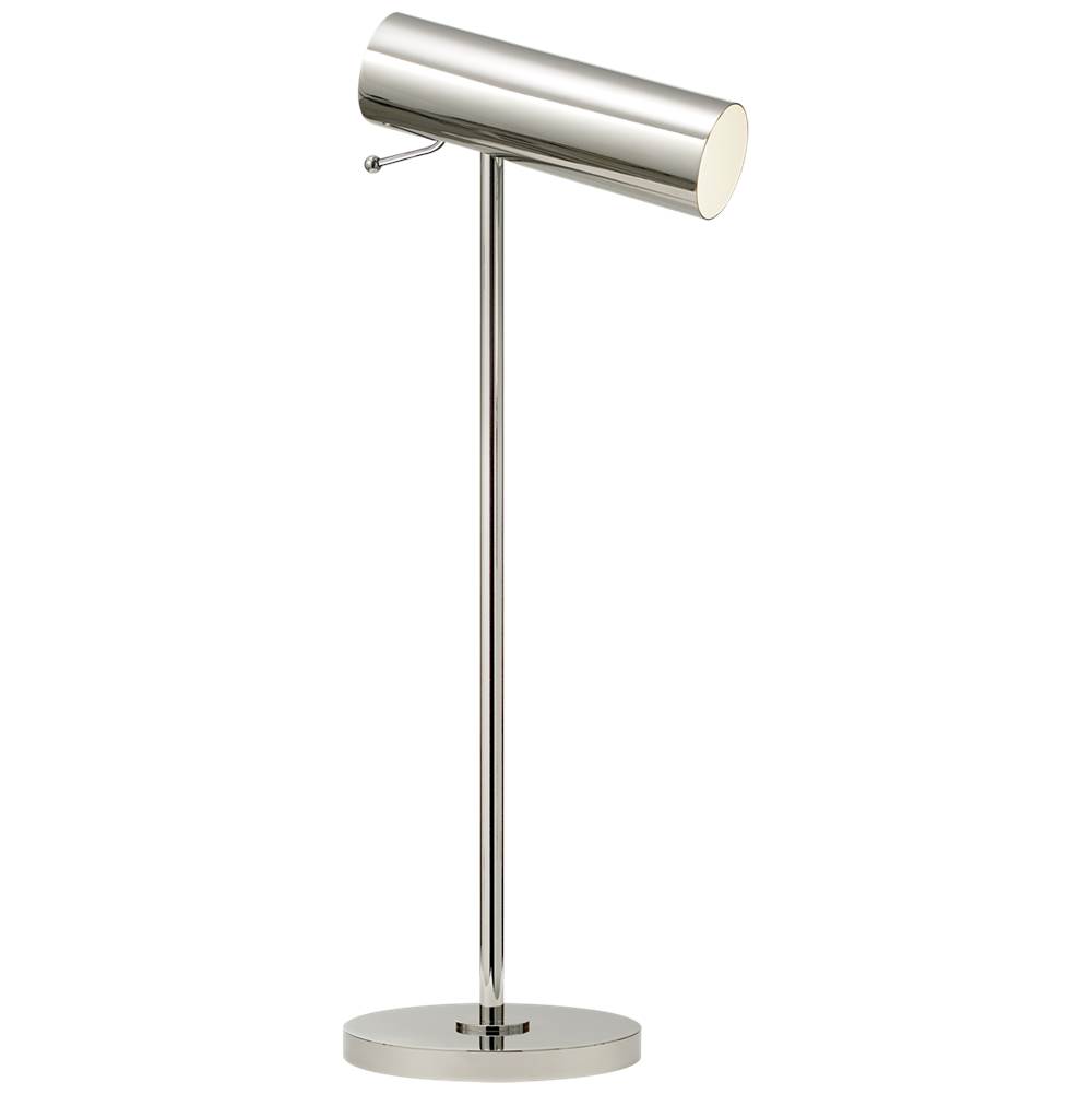 Visual Comfort Signature Collection Lancelot Pivoting Desk Lamp in Polished Nickel
