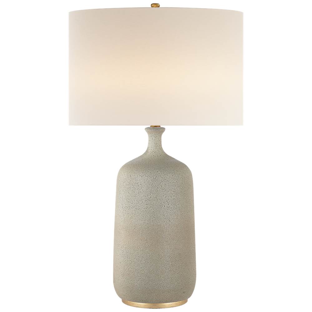 Visual Comfort Signature Collection Culloden Table Lamp in Volcanic Ivory with Linen Shade