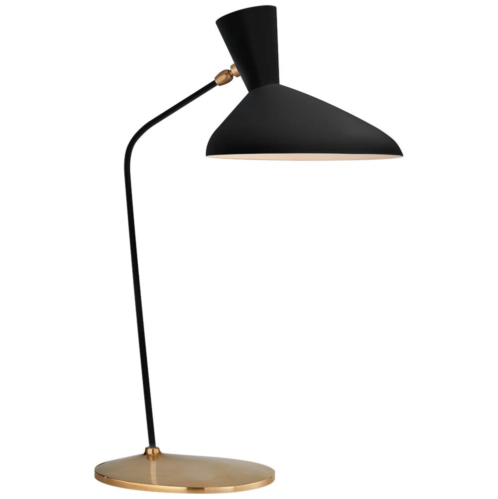 Visual Comfort Signature Collection Austen Large Offset Table Lamp in Black