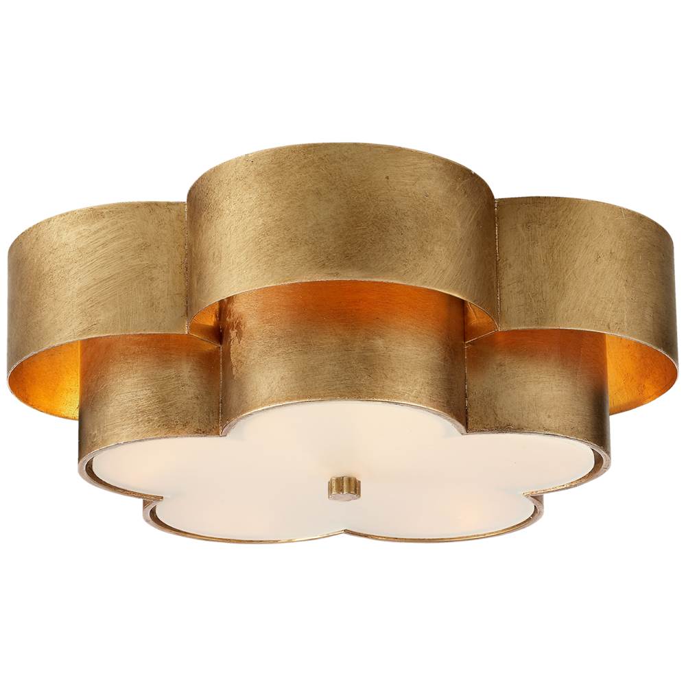 Visual Comfort Signature Collection Arabelle Large Flush Mount in Gild with Frosted Acrylic