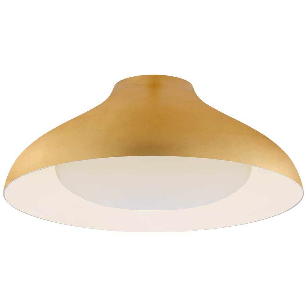 Visual Comfort Signature Collection Agnes 18'' Flush Mount in Gild with Soft White Glass
