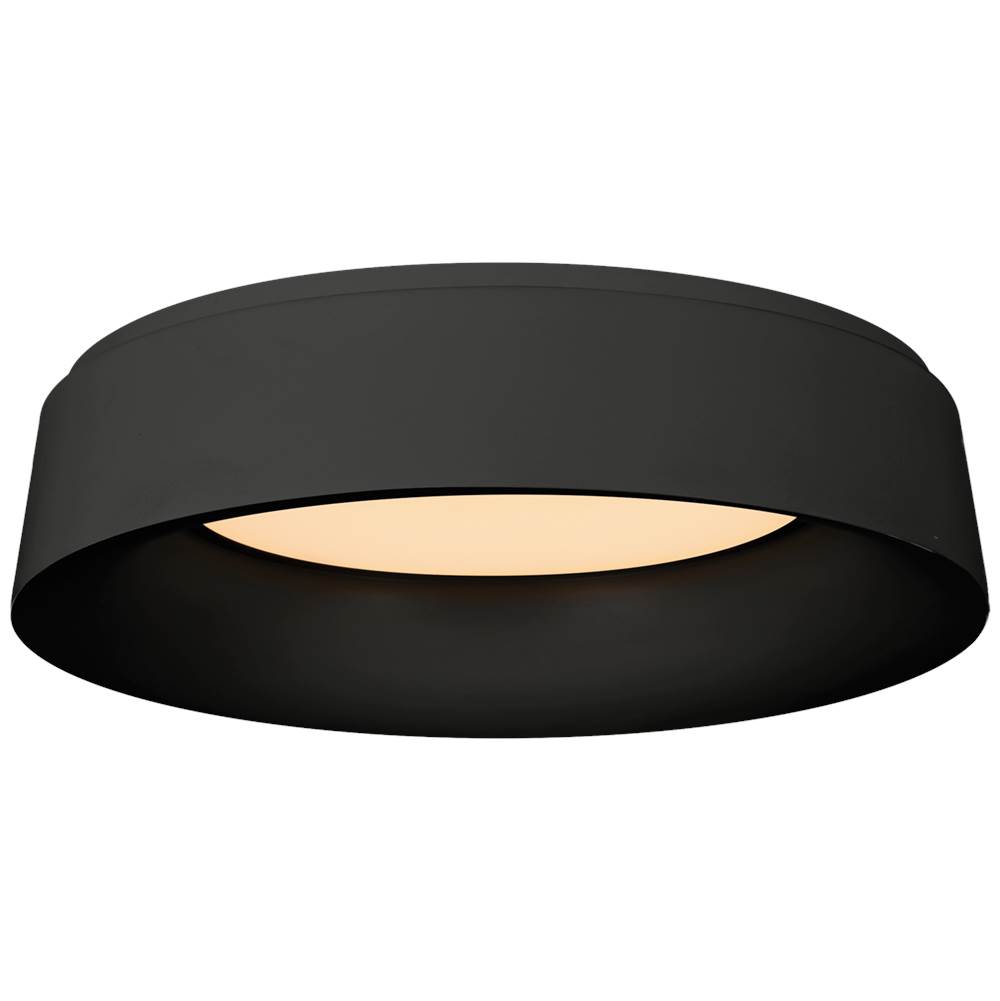 Visual Comfort Signature Collection Halo Large Flush Mount in Matte Black