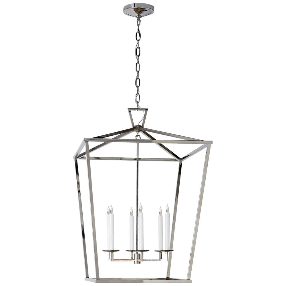 Visual Comfort Signature Collection Darlana Extra Large Lantern in Polished Nickel