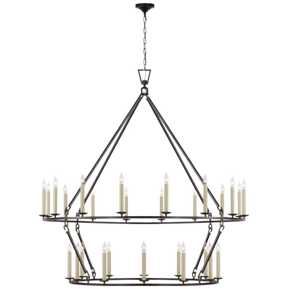 Visual Comfort Signature Collection Darlana Oversized Two Tier Chandelier