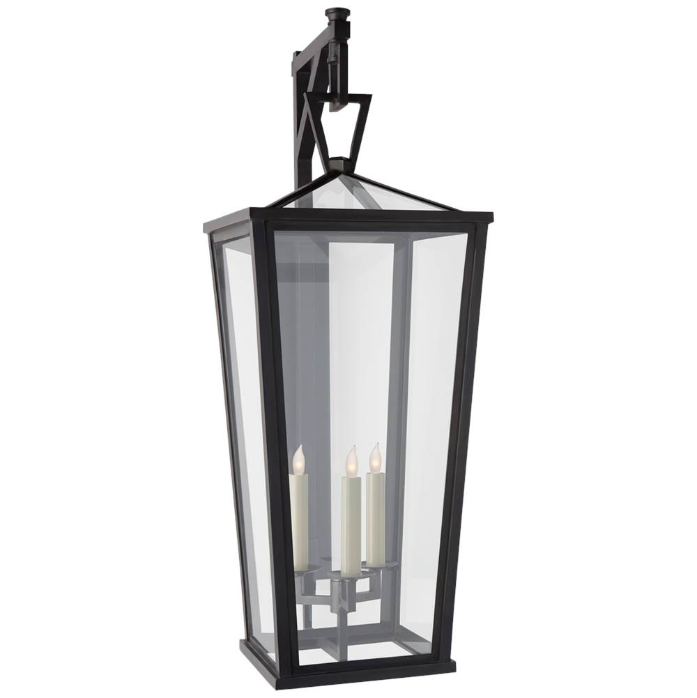 Visual Comfort Signature Collection Darlana Grande Tall Bracketed Wall Lantern in Bronze with Clear Glass