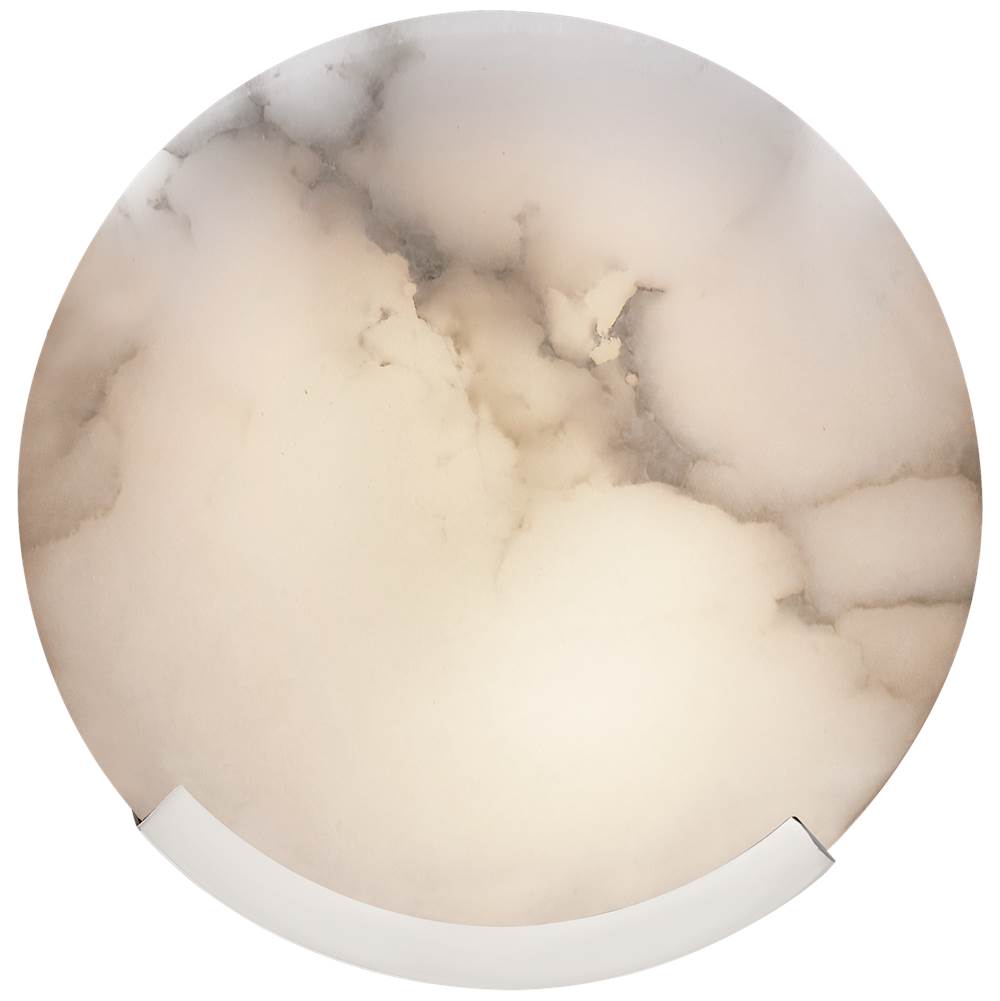 Visual Comfort Signature Collection Melange Sconce in Polished Nickel with Alabaster