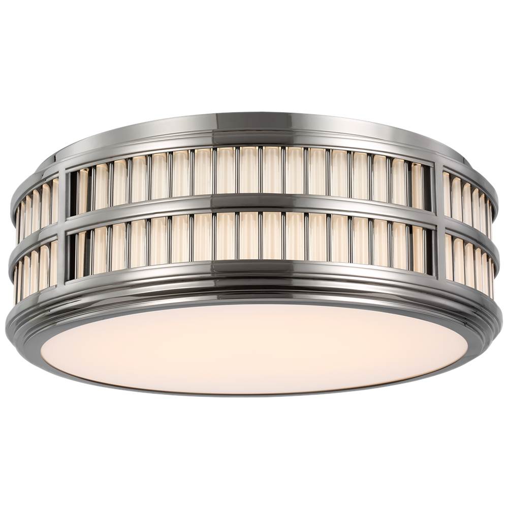 Visual Comfort Signature Collection Perren 18'' Flush Mount in Polished Nickel and Glass Rods
