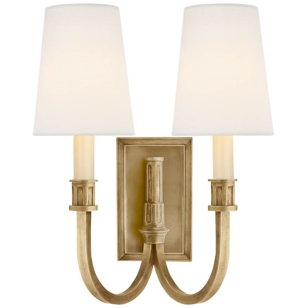Visual Comfort Signature Collection Modern Library Double Sconce
