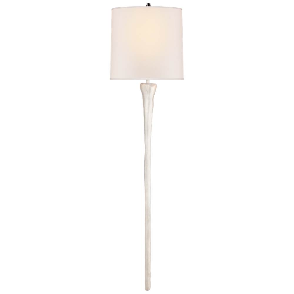 Visual Comfort Signature Collection Sierra Tail Sconce in Plaster White with Natural Paper Shade