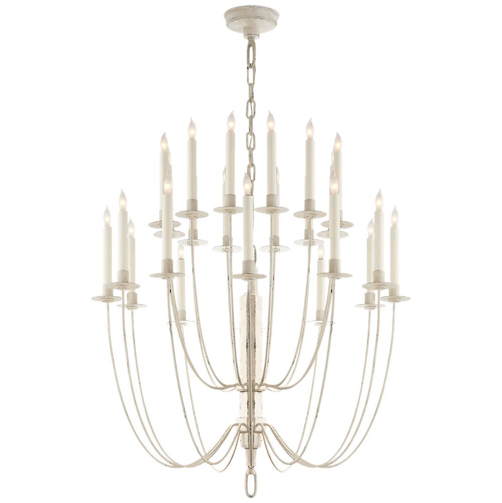 Visual Comfort Signature Collection Erika Two-Tier Chandelier in Belgian White