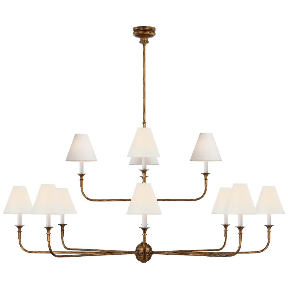 Visual Comfort Signature Collection Piaf Grande Two-Tier Chandelier