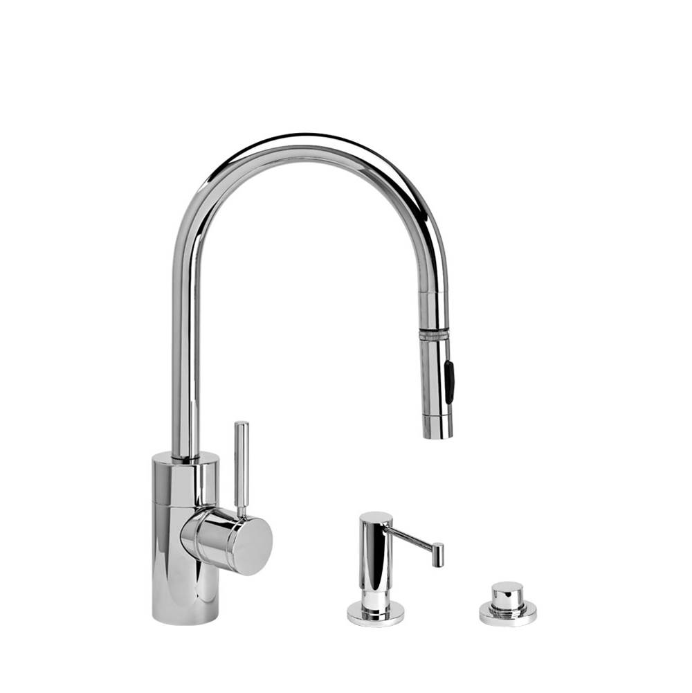 Waterstone Waterstone Contemporary PLP Pulldown Faucet - Toggle Sprayer - 3pc. Suite