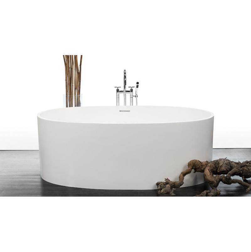 WETSTYLE Be Bath 66 X 34 X 22 - Fs  - Built In Nt O/F & Mb Drain - Copper Conn - White True High Gloss