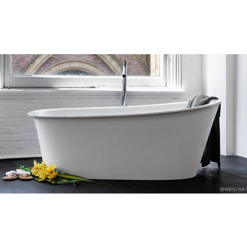 WETSTYLE Tulip Bath 64 X 34 X 25 - Fs  - Built In Nt O/F & Pc Drain - White Dual