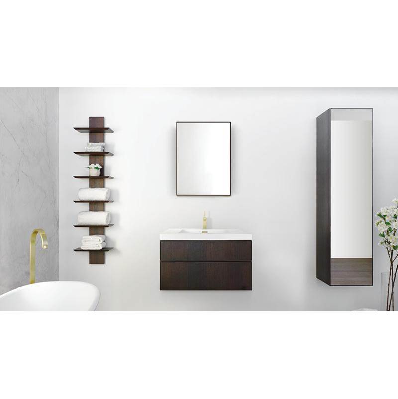 WETSTYLE Furniture Frame Linea - Linen Cabinet 16 X 66 - Oak Wenge