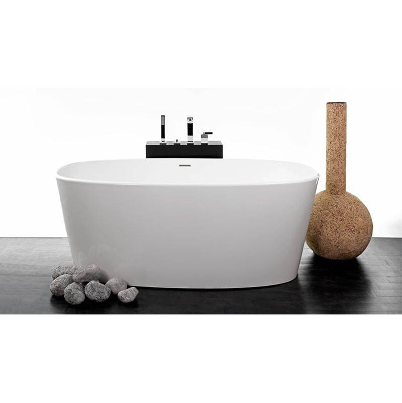WETSTYLE OVE BATH 62 X 26 X 24.75 - FS - BUILT IN NT O/F and MB DRAIN - WHITE MATTE