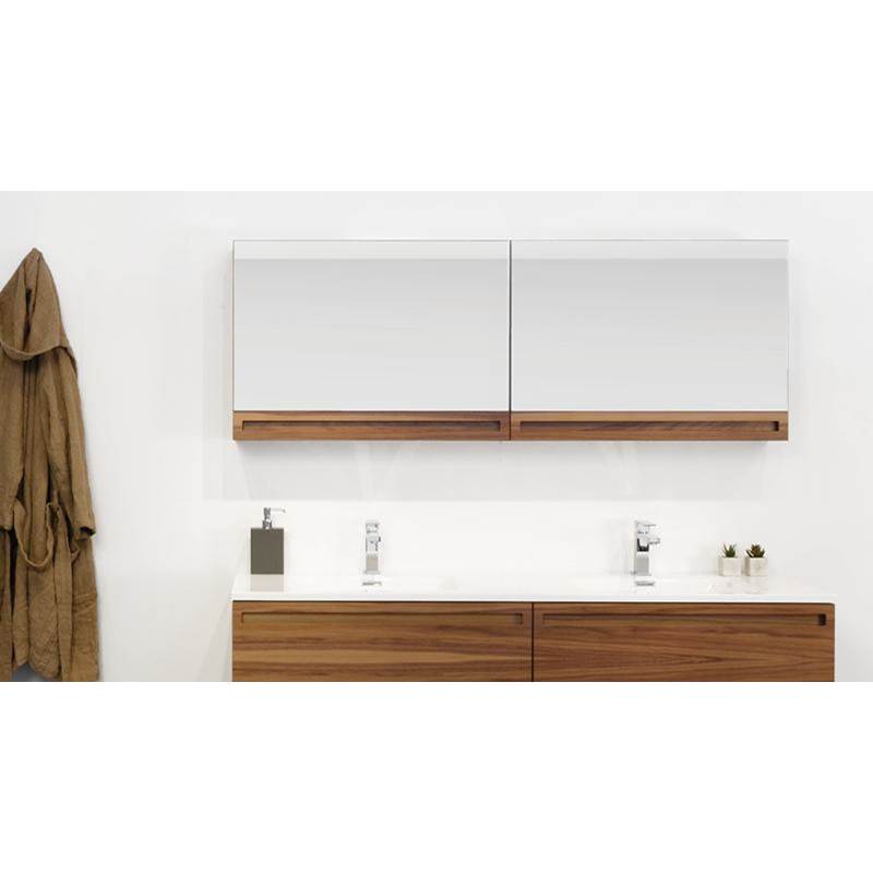 WETSTYLE Furniture Element Rafine - Lift-Up Mirrored Cabinet 30 X 21 3/4 X 6 - Oak Wenge