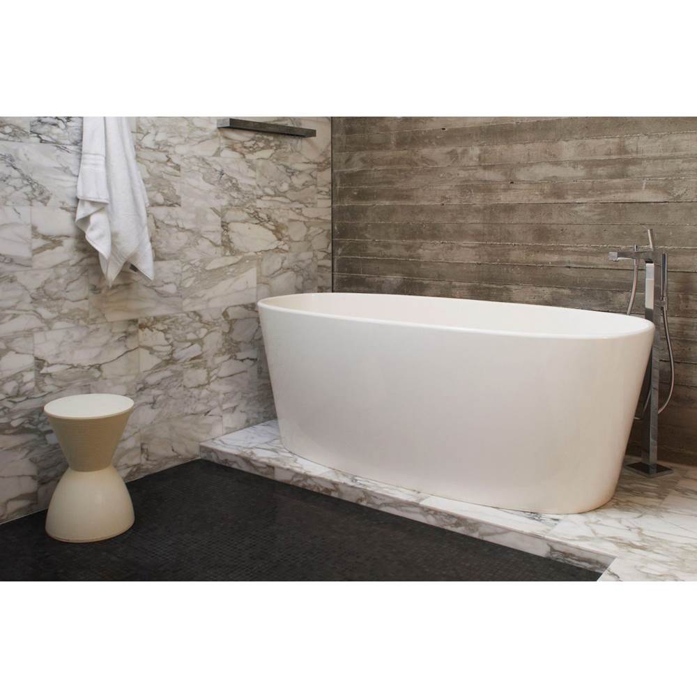 WETSTYLE Ove Bath 66.25 X 30 X 24.75 - Fs - Built In Nt O/F & Wh Drain - White True High Gloss